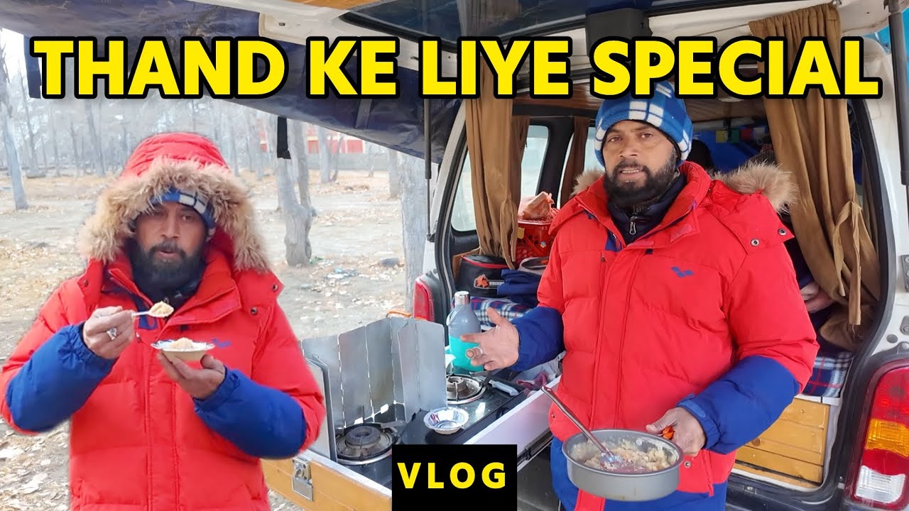 Eeco Van Life - Zero Degree में Camping और  Thand Me Banaye Garma Garam Suji Ka Halwa ❄️ in sissu 