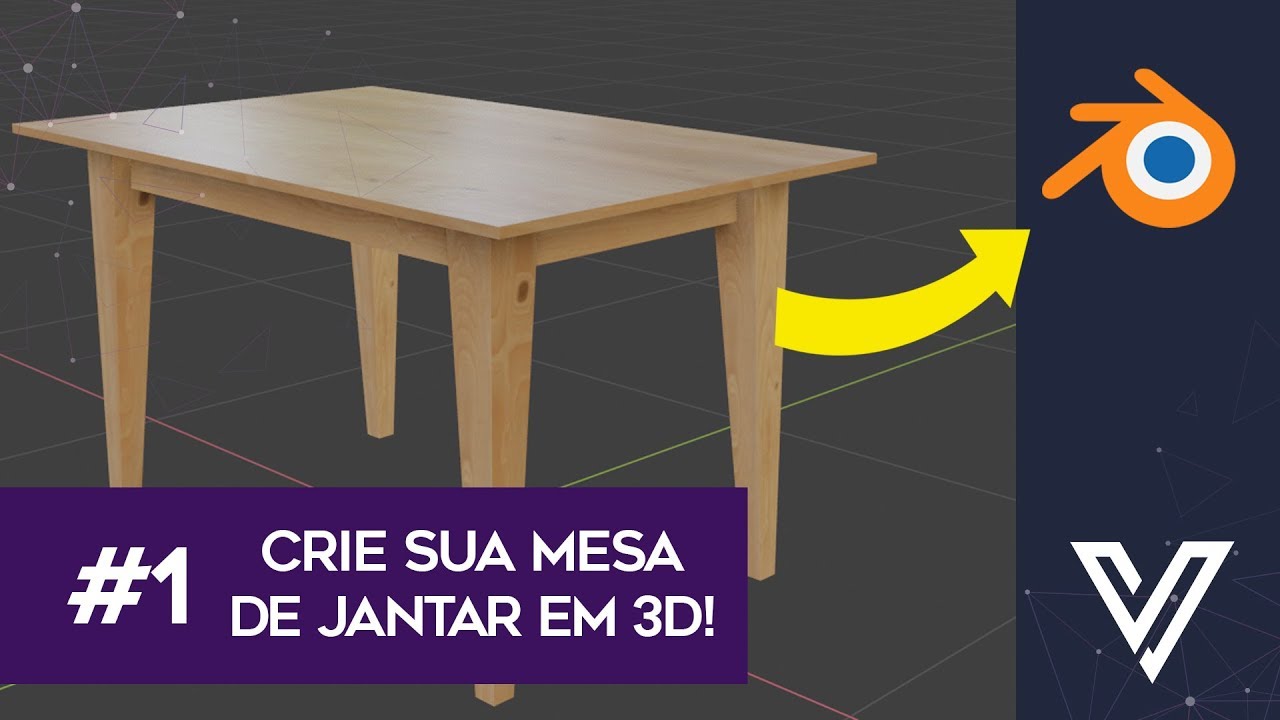 Blender 2.80 basico#1 Modelando uma mesa em 3D