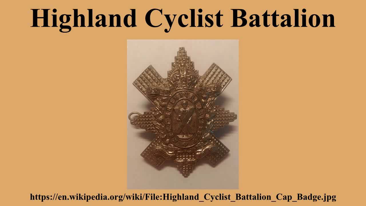 Highland Cyclist Battalion