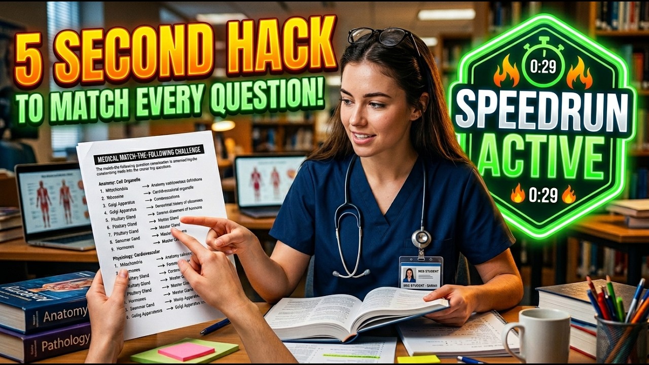 Speedrun Match-the-Following Questions in 5 Seconds! ⏱️ | Re-NEET 2026 #matchthefollowing #reneet202