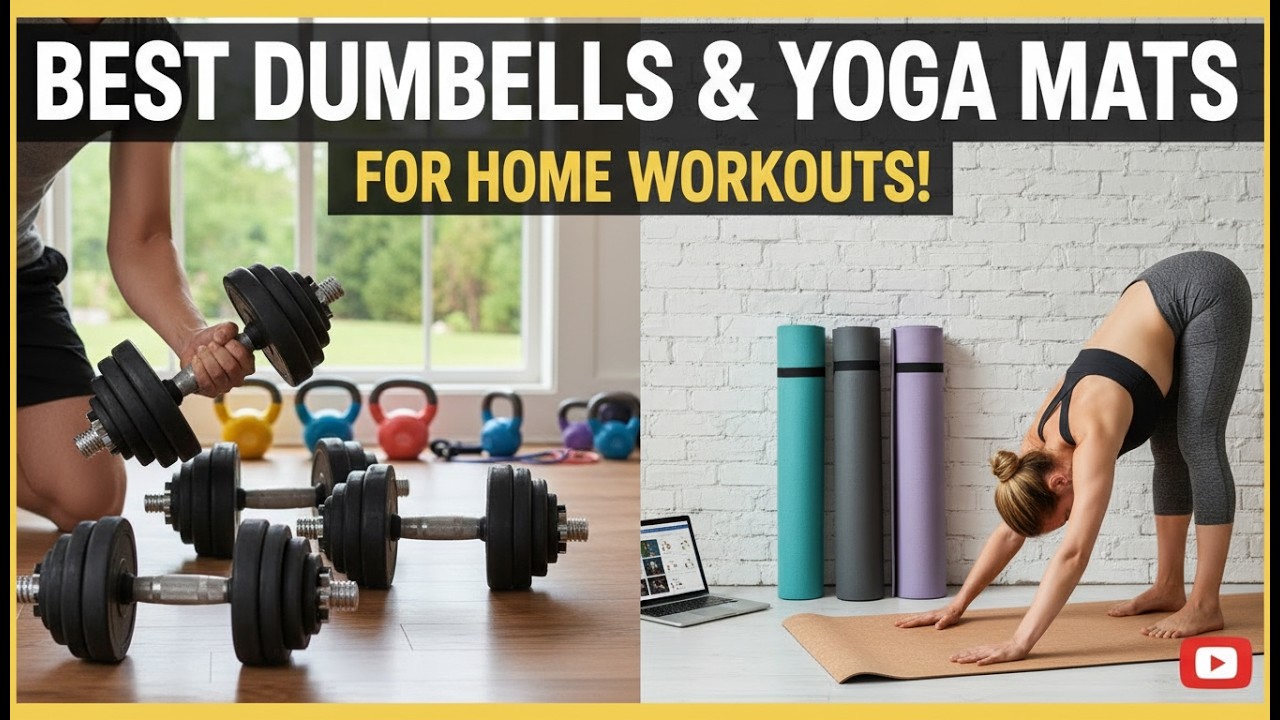 Best dumbbells and yoga mats for home workouts