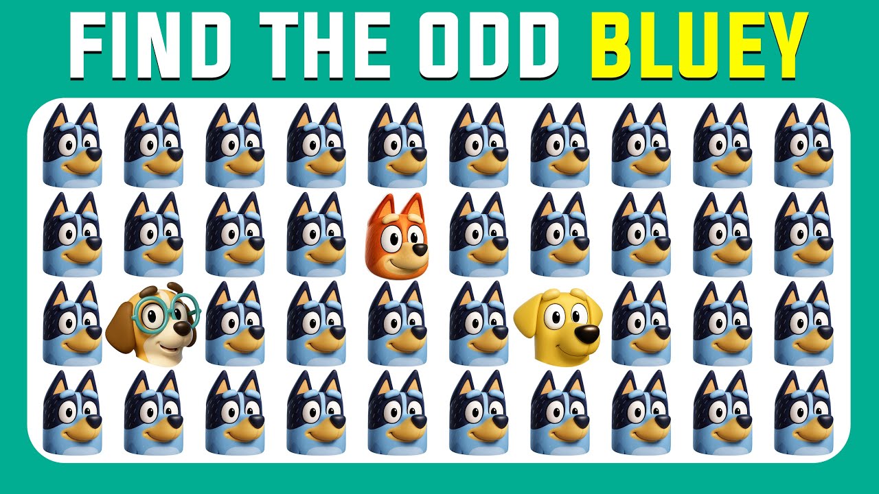 Find the ODD One Out - Bluey Edition| Easy, Medium, Hard