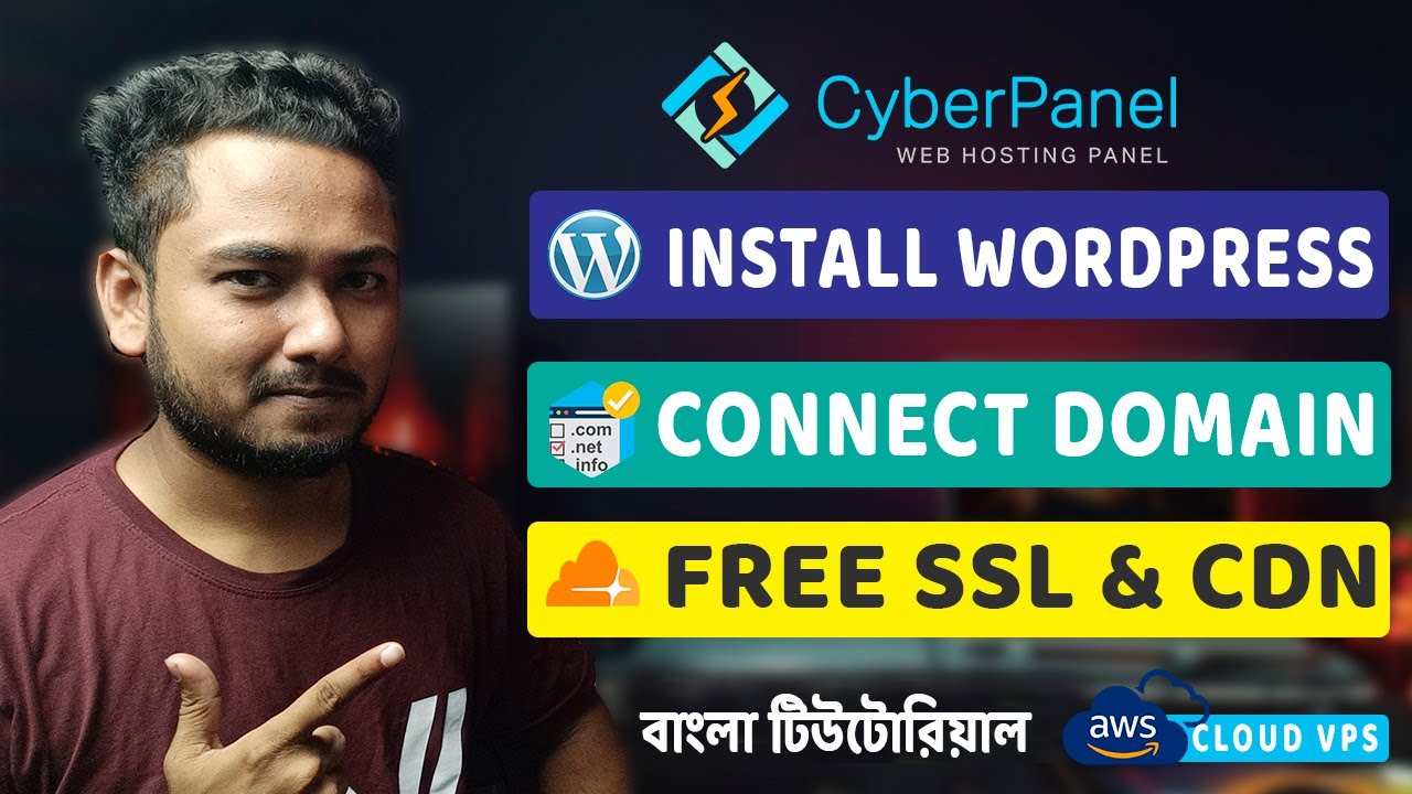 2# How to Install WordPress on Cyberpanel, Connect Domain, Free CDN, SSL  || Amazon AWS Tutorial