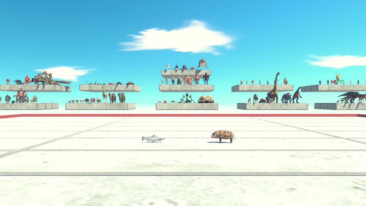 All Units Tournament In Sky Platform ARBS | Animal Revolt Battle Simulator