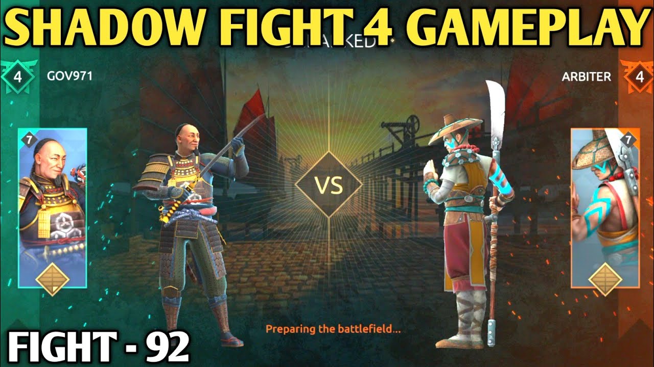 Fight - 92 || shadow fight 4 gameplay || ranked match  || shadow fight 4 || android games