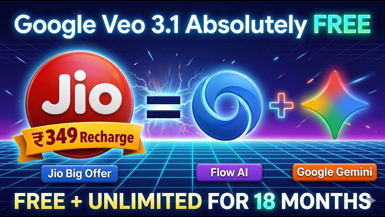 Free Google Flow AI for 18 Months 🚀 With ₹349 Jio Recharge Full Guide 😱 Secret Hack | Creator Growth