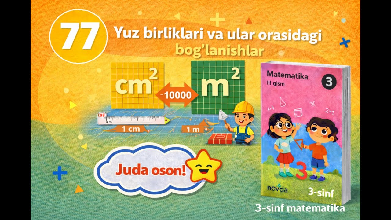 77. Yuz birliklari va ularning bog‘lanishlari | Juda oson tushuntirish (3-sinf)