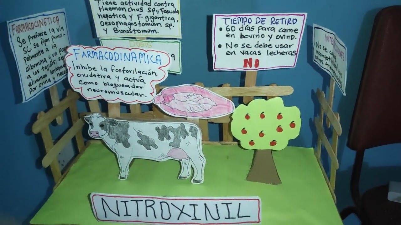 Maqueta de Farmacolog&iacute;a y toxicologia veterinaria (Nitroxinil).