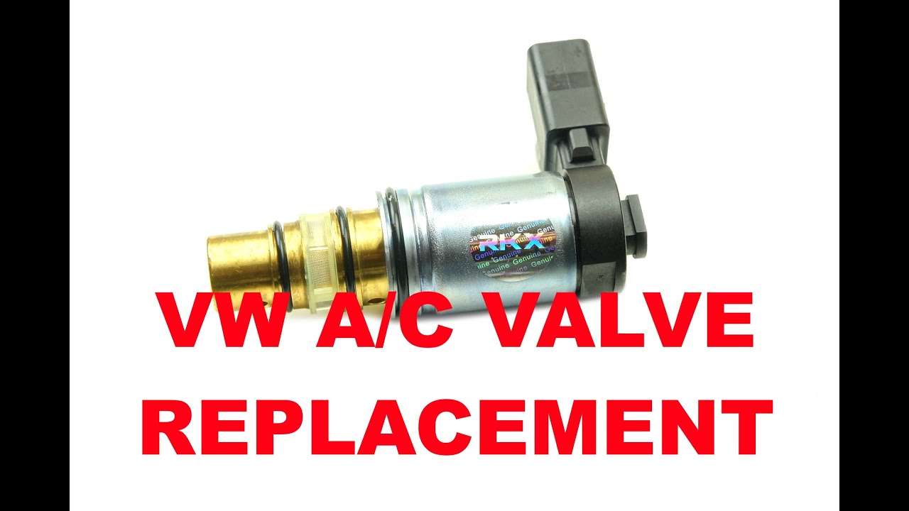 VW AC compressor solenoid valve diagnosis and replacement Sanden PXE16 and PXE14