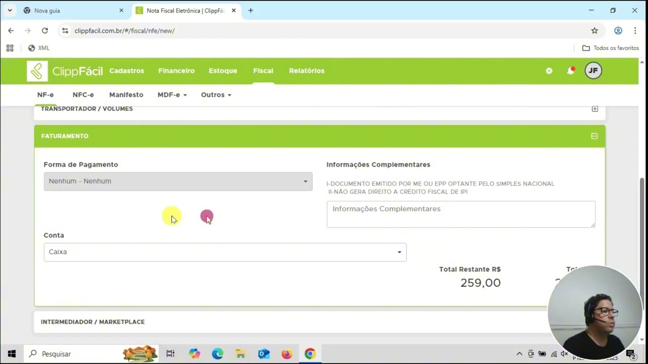 Como fazer uma nota de devolução venda no ClippFacil