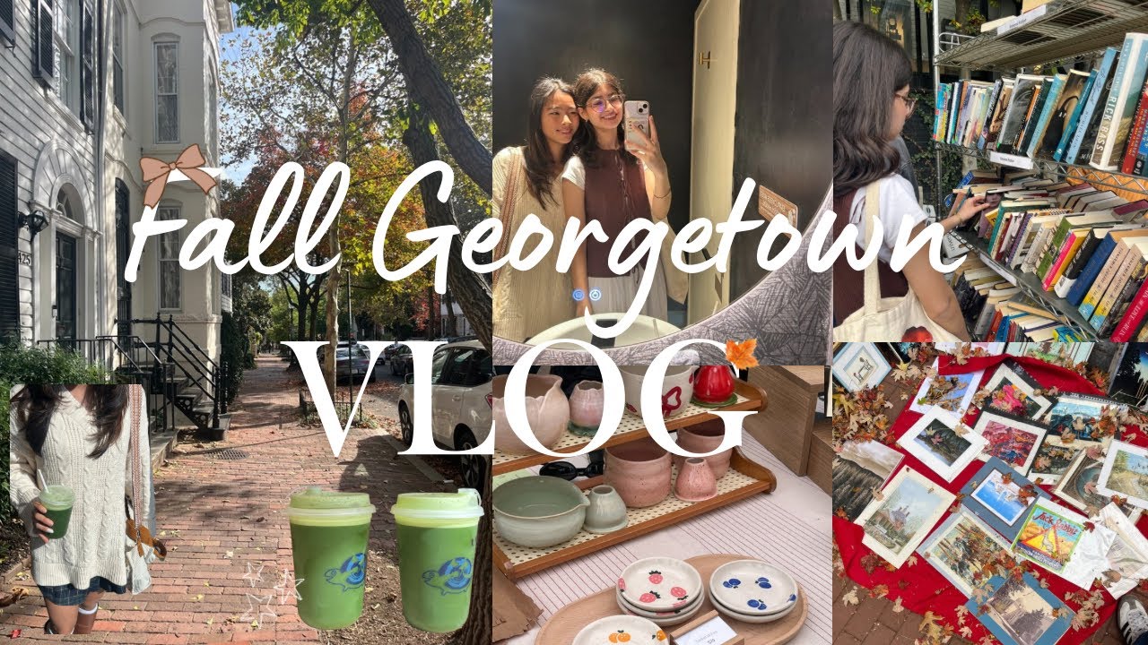 Downtown Georgetown fall vlog!🍂🍁🍵🤍