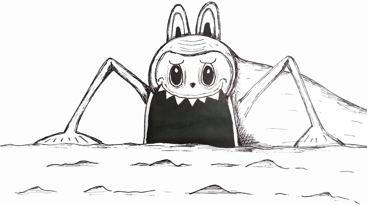 How to draw LABUBU THE SEA EATER