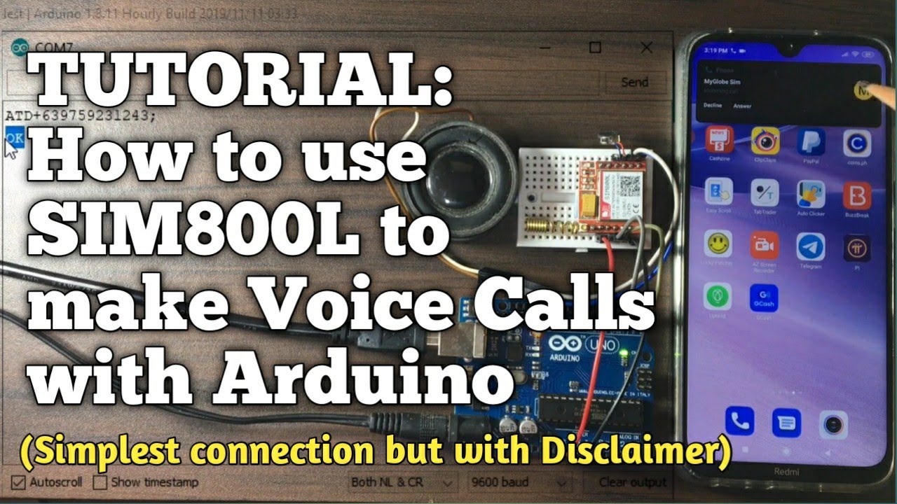 TUTORIAL: How to use SIM800L to make VOICE CALLS with Arduino