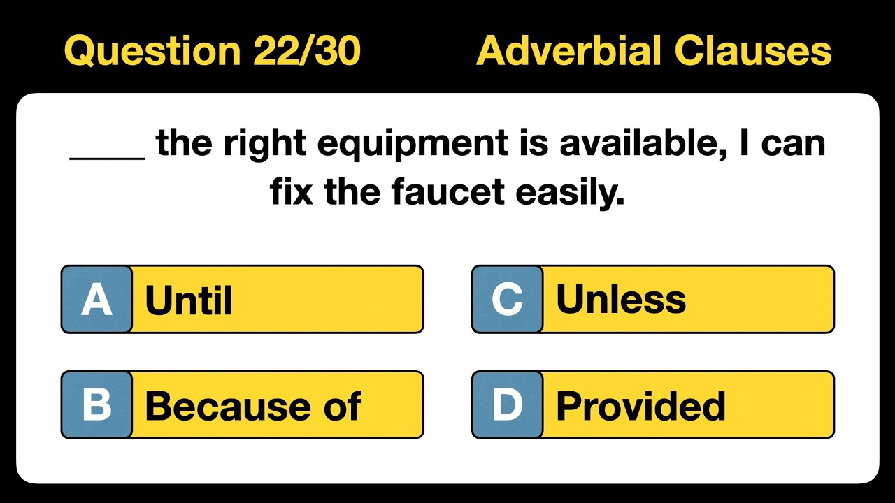 +30 Question Quiz on Adverbial Clause. Noun Clause. Relative Clause #english #englishgrammar