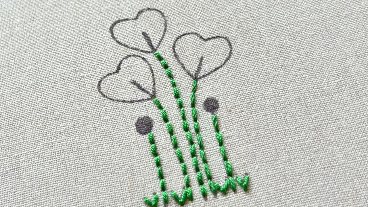 Hand embroidery designs | Embroidery Stitches 💖 Heart Design | Embroidery for beginners