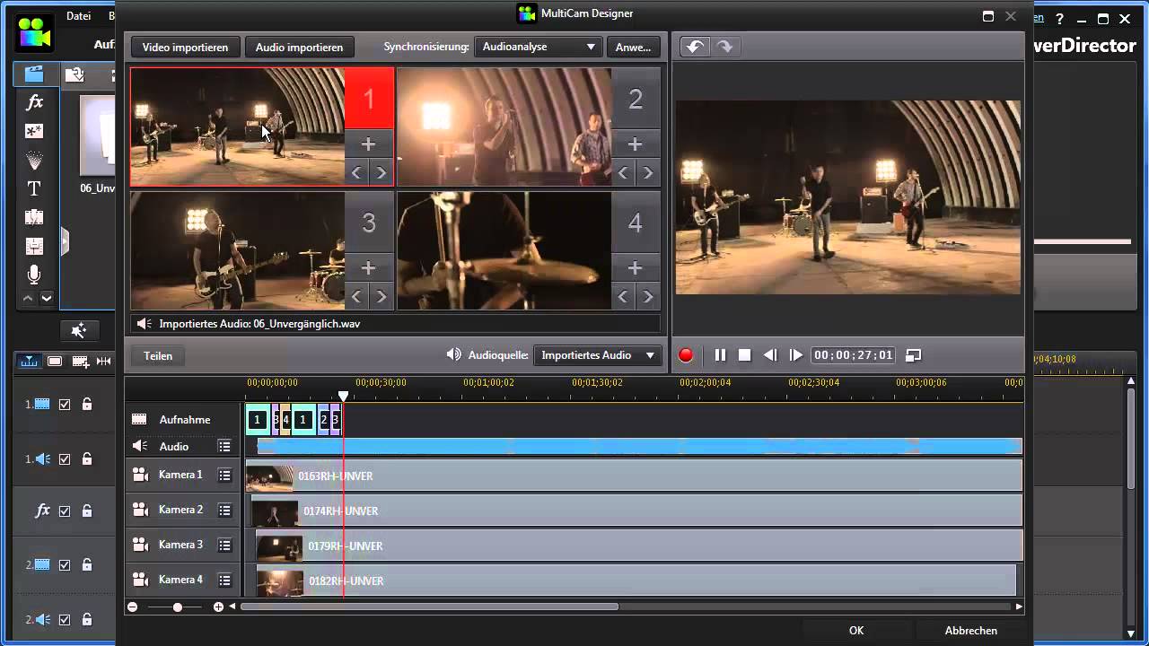 Der neue MultiCam Designer von CyberLink PowerDirector 12