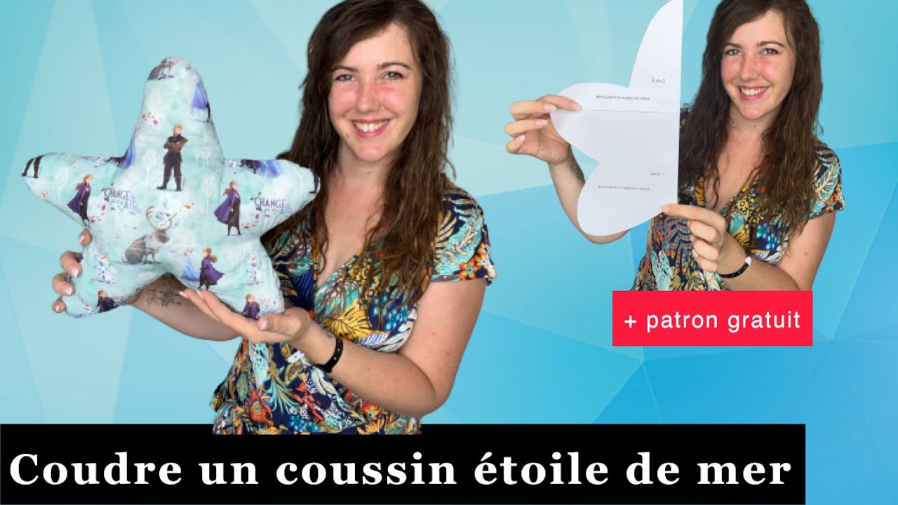 TUTO COUTURE D&Eacute;BUTANT - coudre un coussin &eacute;toil&eacute; de mer