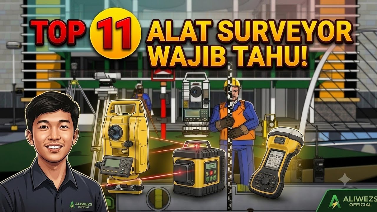 Wajib Tahu! 11 Alat Ukur Tanah dari Manual Hingga Drone LiDAR (Animasi 3D) #surveyor #sketchup 