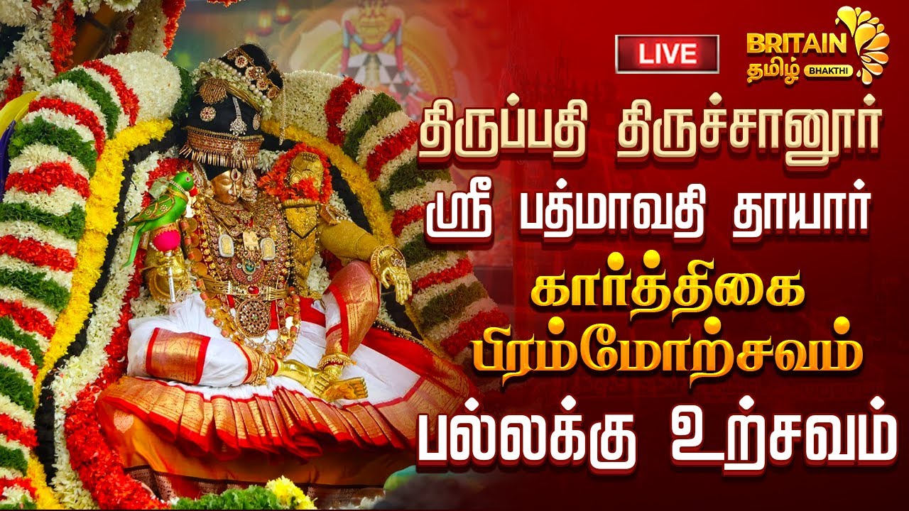 🔴LIVE: திருச்சானுர் ஸ்ரீ பத்மாவதி தாயார்-கார்த்திகை பிரம்மோற்சவம் - பல்லக்கு உற்சவம் | Thiruchanur