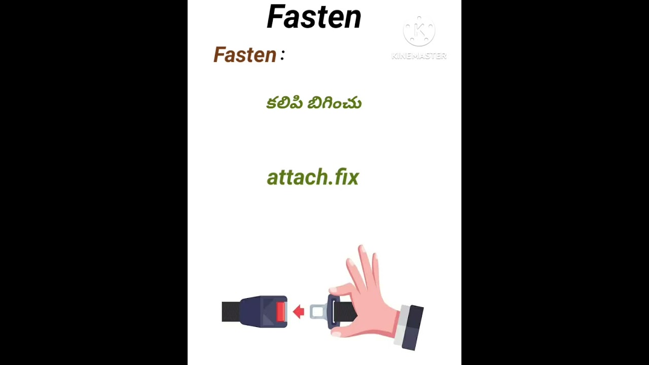 Fasten meaning in telugu  #englishlanguage #englishlearning
