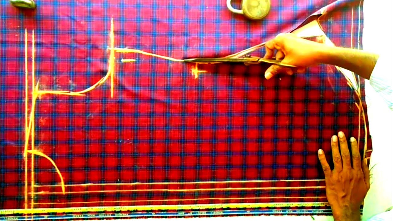 Ladies shirt cutting easy method tamil/girls/women's shirt cutting/top cutting button placket shirt