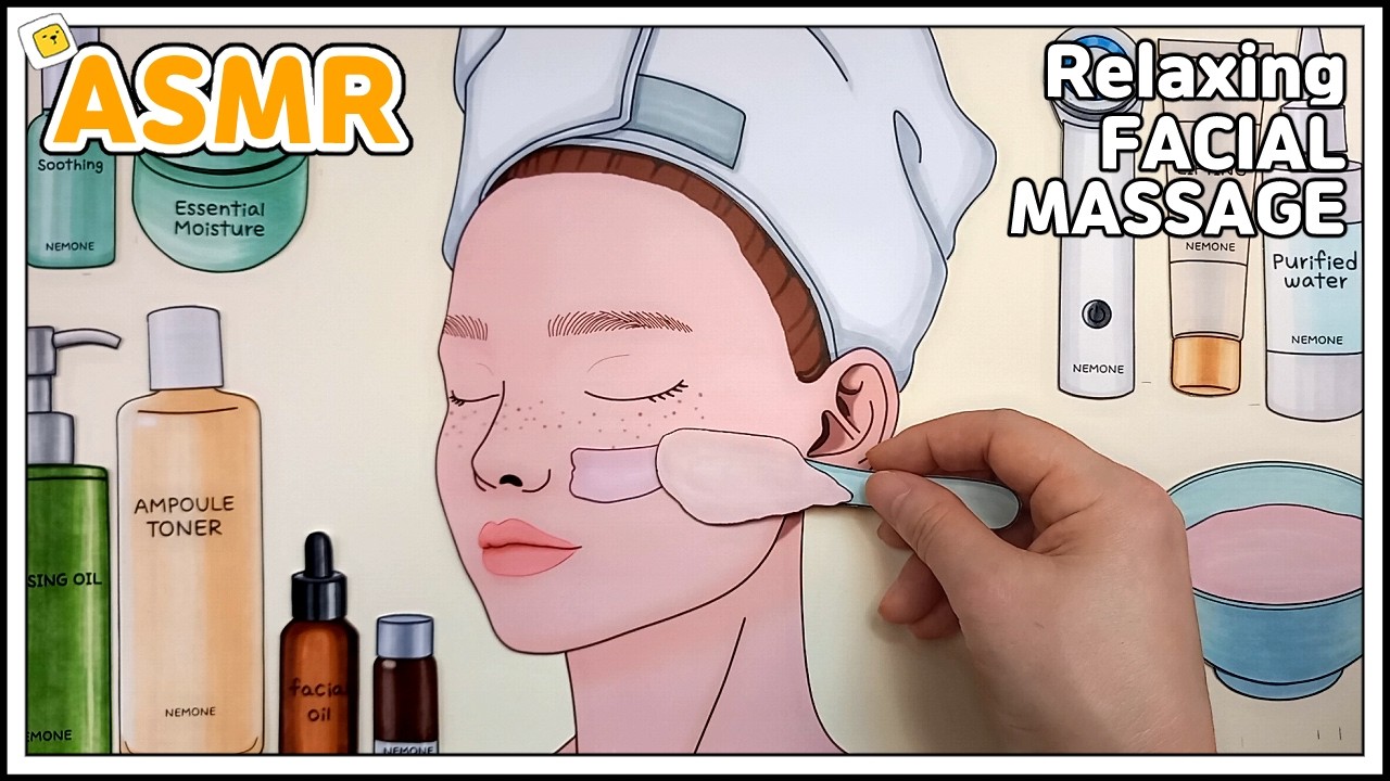 [💸paperdiy💸]Relaxing ASMR Face Massage : Spa for Deep Sleep 💤 잠이 솔솔 숙면에 좋은 에스테틱 페이셜 마사지