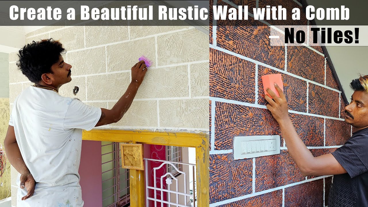 Unique Rustic Wall Design for Front Door – DIY Step-by-Step