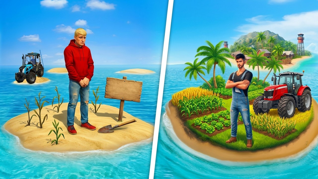 I SPENT 15 years with 0$ on ISLANDS! 🚜⛱️ 1vs1 with @czarnypan