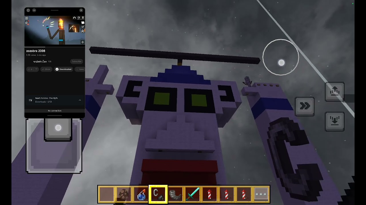 Zozobra burning in Minecraft 2025