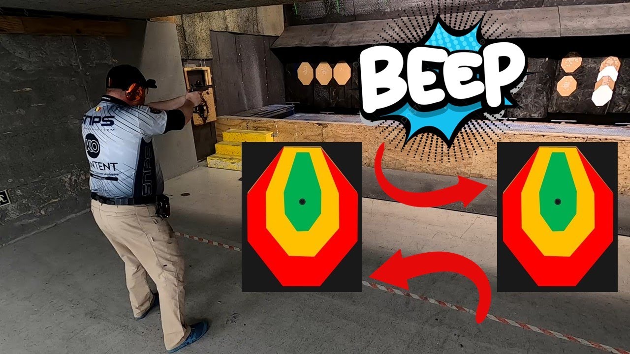 IPSC Handgun Training - Focus on reaction to beep, narrow & wide transitions