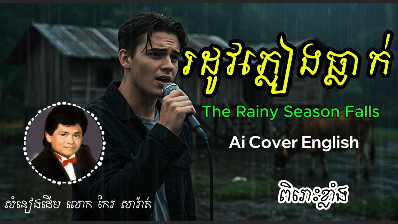 រដូវភ្លៀងធ្លាក់​ |​ កែវសារ៉ាត់ | The Rainy Season Falls | Ai Cover Song | English Version 2025