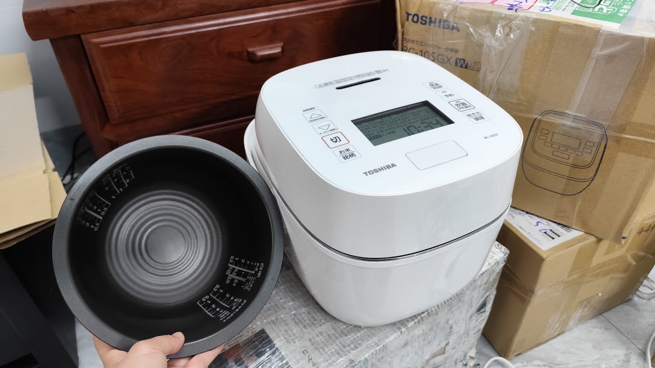 24/02 🔥Cực Kỳ Ít Sử Dụng Nồi Cơm Toshiba RC-10VST Cao Tần Áp Suất Hút Chân Không Date 2023 Zin Đét