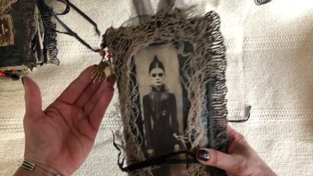 Halloween Tall slim Grungy Gothic Dark Journal Flip Through (Sold)