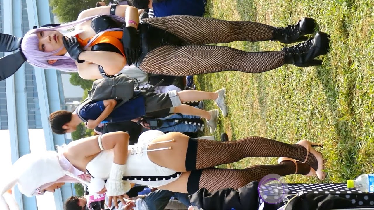 2 Bunny Maid Cosplay Japanese  c96 コミケット コスプレ レイヤー Fancam @k_anmitsu  @ramune_nanoda