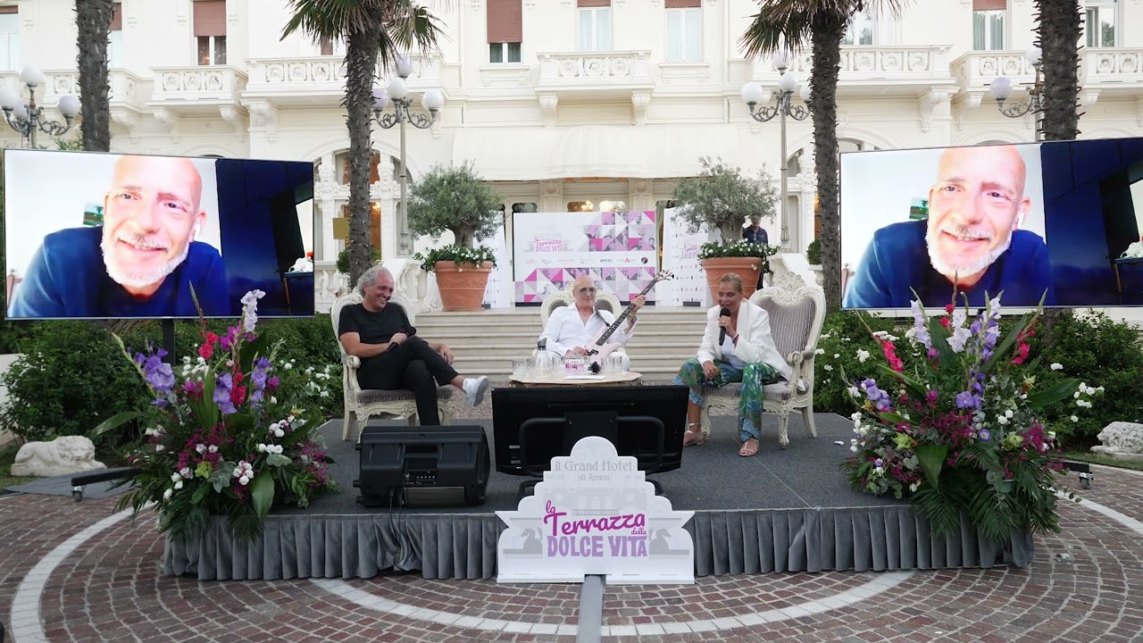 Gianmarco Tognazzi alla Terrazza della Dolce Vita a Rimini: 