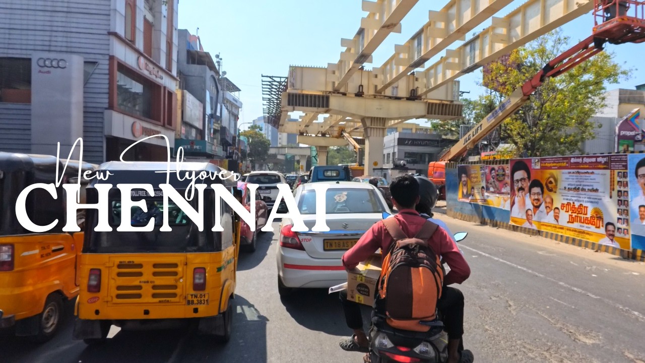Chennai New Flyover Construction | T.Nagar City Drive [4K]