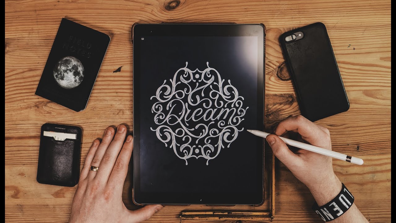 Let's DRAW! Hand Lettering on Apple iPad Pro 2017 ✏️