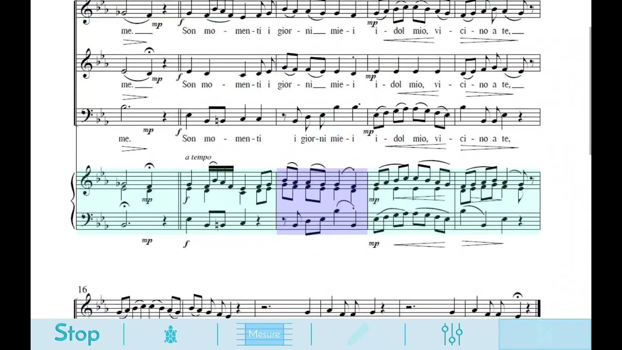 Se lontan ben mio tu sei - Nocturne II KV 438 - Piano