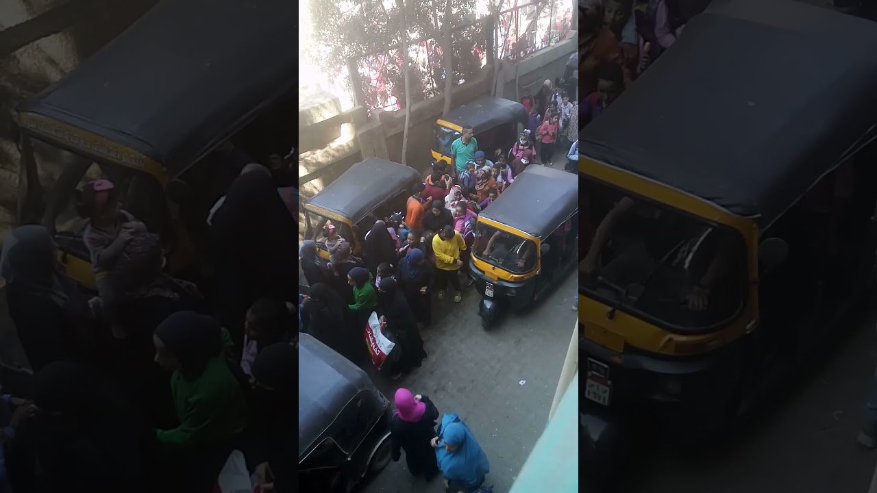 اول يوم دراسة فى مجمع المدارس بشتيل لعبه ربنا يستر على كورونا.