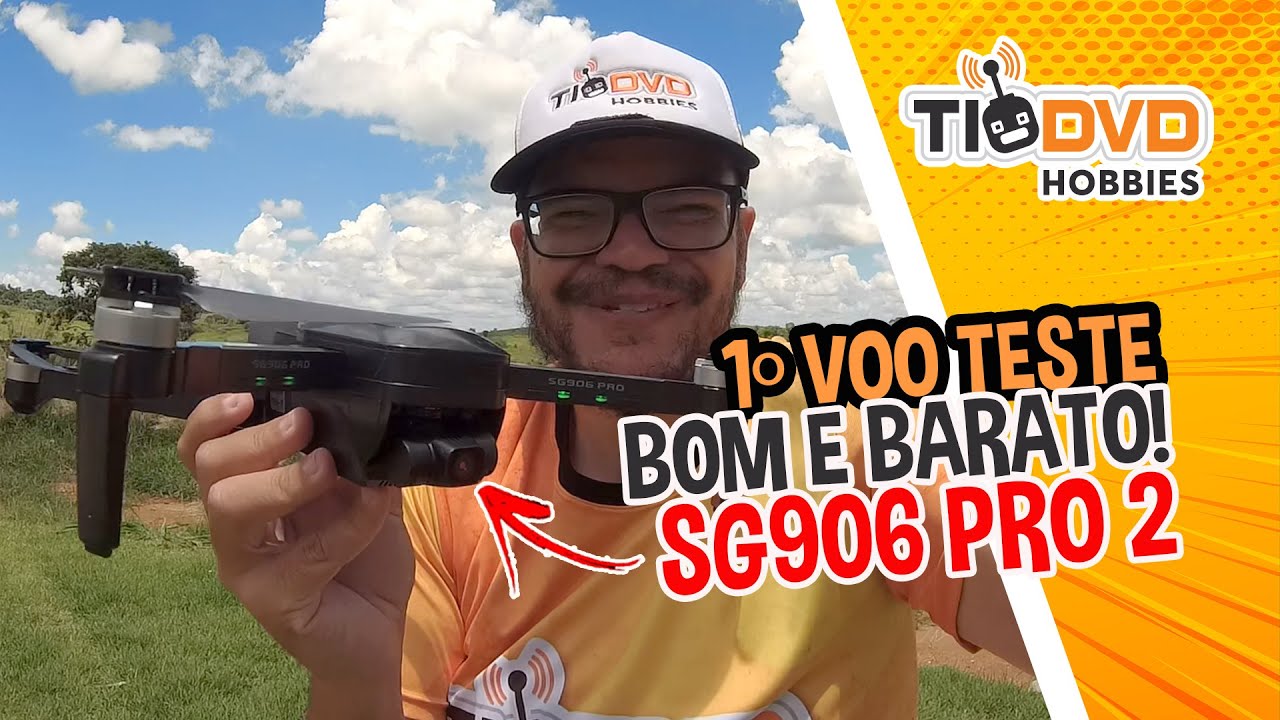 VOO TESTE DRONE ZLRC SG906 PRO 2 BOM E BARATO C/ GPS CAMERA GIMBAL P/ INICIANTES COMPRAR NA BANGGOOD