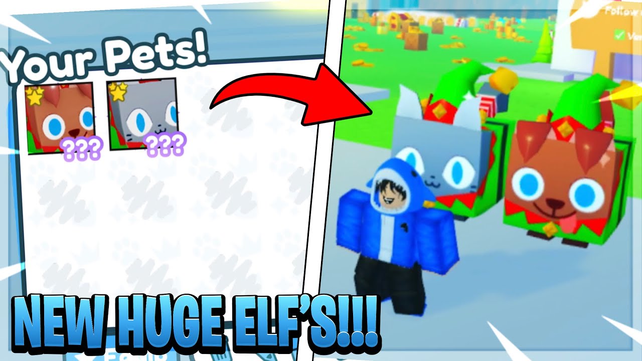 I GOT THE NEW HUGE ELF CAT AND DOG IN Pet Simulator X!
