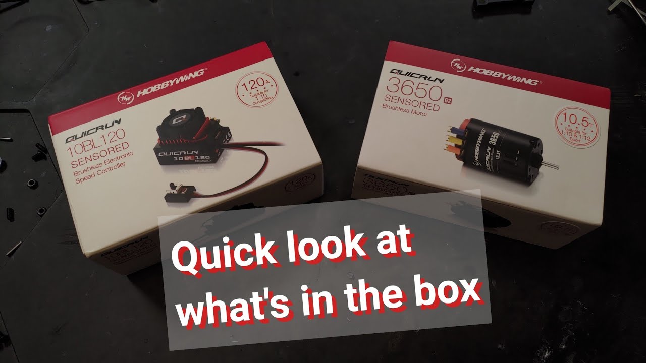 Hobbywing Quicrun-10BL120-Sensored and HOBBYWING QUICRUN - 3650 - G2 - MOTOR - 10.5T unboxing,
