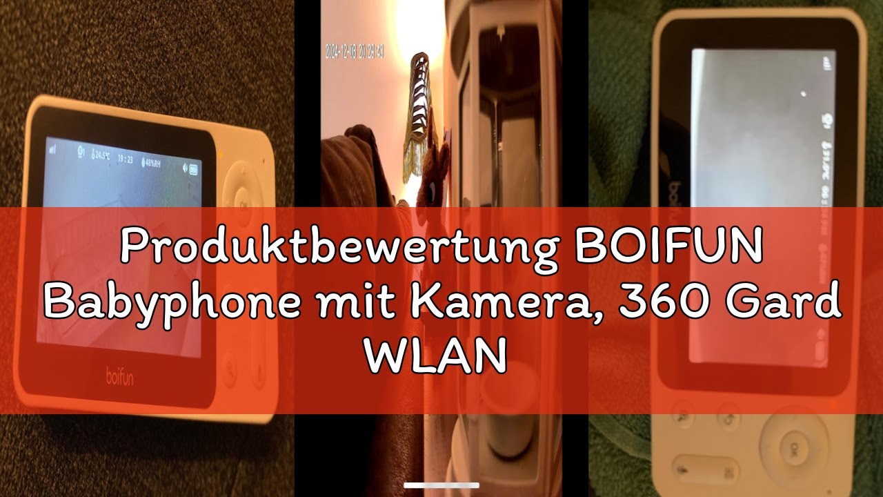 Produktbewertung BOIFUN Babyphone mit Kamera, 360 Gard WLAN 2MP Video Babyfon mit App, 4×Zoom, Beweg