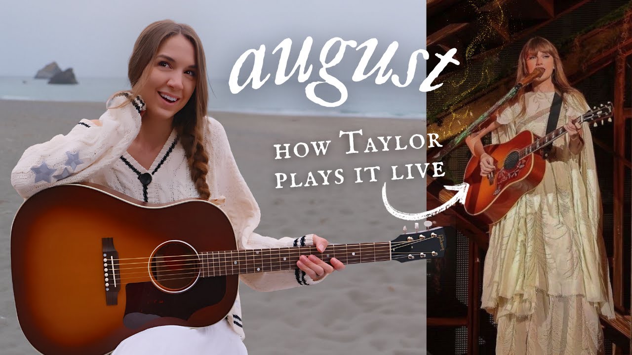 august - Taylor Swift | Guitar Chords + Tutorial (exactly how Taylor plays it)