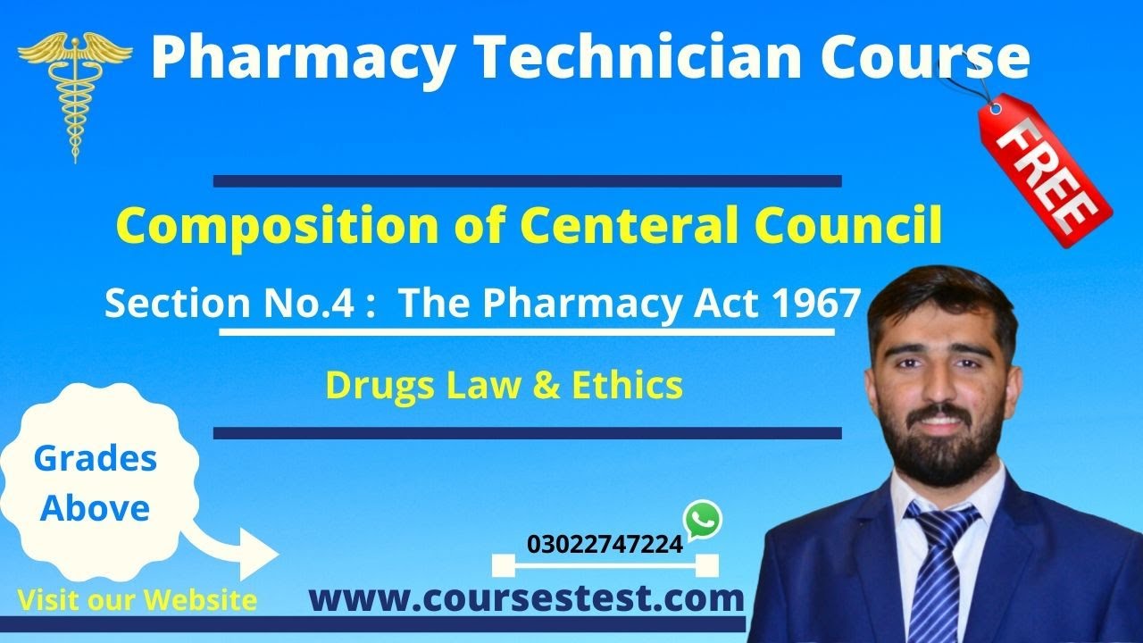 Pharmacy act 1967 section number 4 composition of central council.