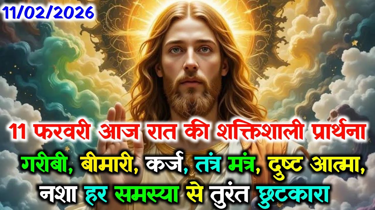 ✝️आज रात की अत्यंत शक्तिशाली प्रार्थना | डर, चिंता और  बेचैनी से मुक्ति Night Prayer in Hindi🌠#yeshu
