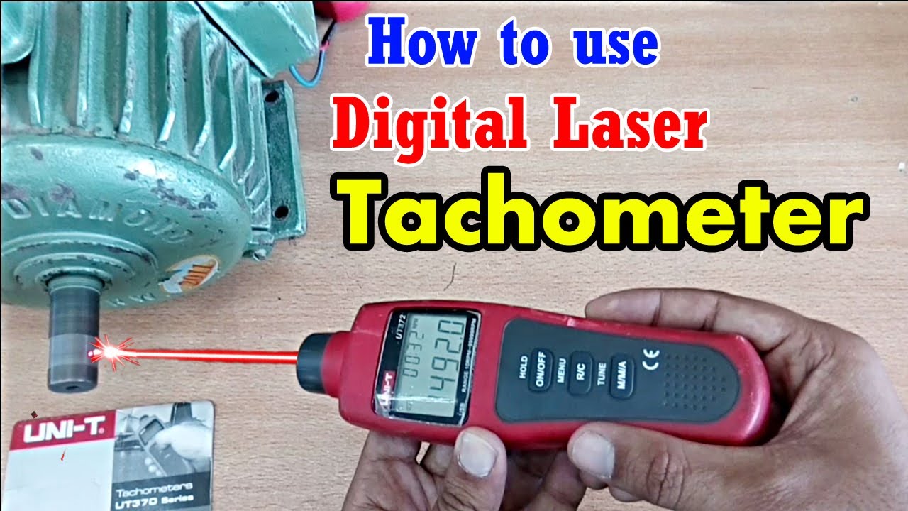 How to use Digital Laser Tachometer to measure induction motor rpm | Urdu/Hindi | UNI-T 372