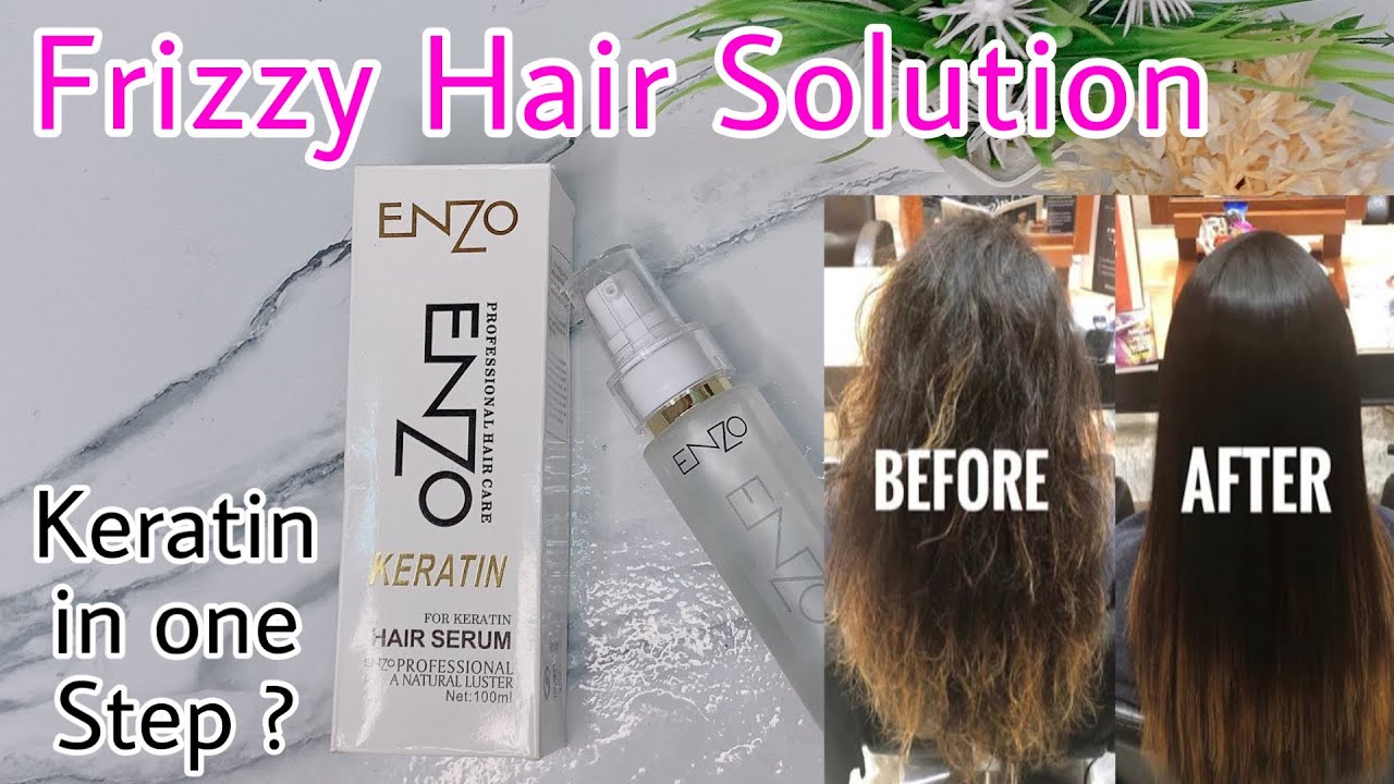 Enzo Hair Serum For Frizzy Hair || How to use enzo Keratin hair straightening serum Review