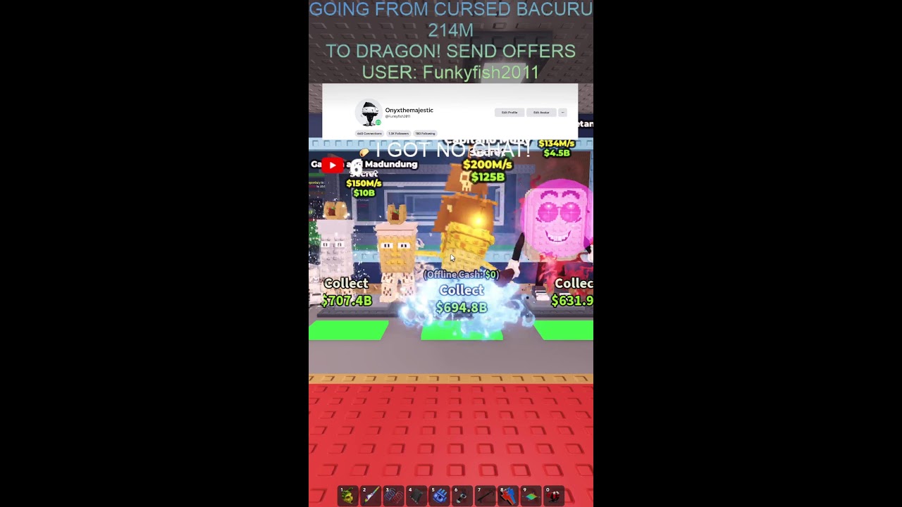 [LIVE🔴] GOING FROM 144M BACURU TO DRAGON! #roblox #viral #live #stealabrainrot