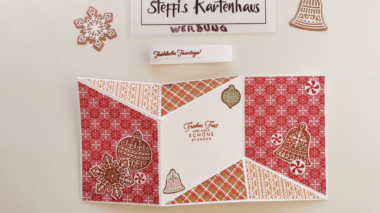 Anleitung Funfoldcard Miuri Fold Card mit Stampin up Lebkuchenzeit Weihnachtskarte